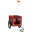 vidaXL Remolque de bicicleta para perros hierro tela Oxford rojo negro, , large indicador imagen numero 6