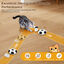Nobleza - 5-in-1 Juguetes para Gatos con LED Rojo, Juego gatos Inteligencia Automático en Movimiento para Gatos, Juguetes para Gatos Inteligentes con Pluma y Bola con Muelle, Blanco y negro, , large indicador imagen numero 3