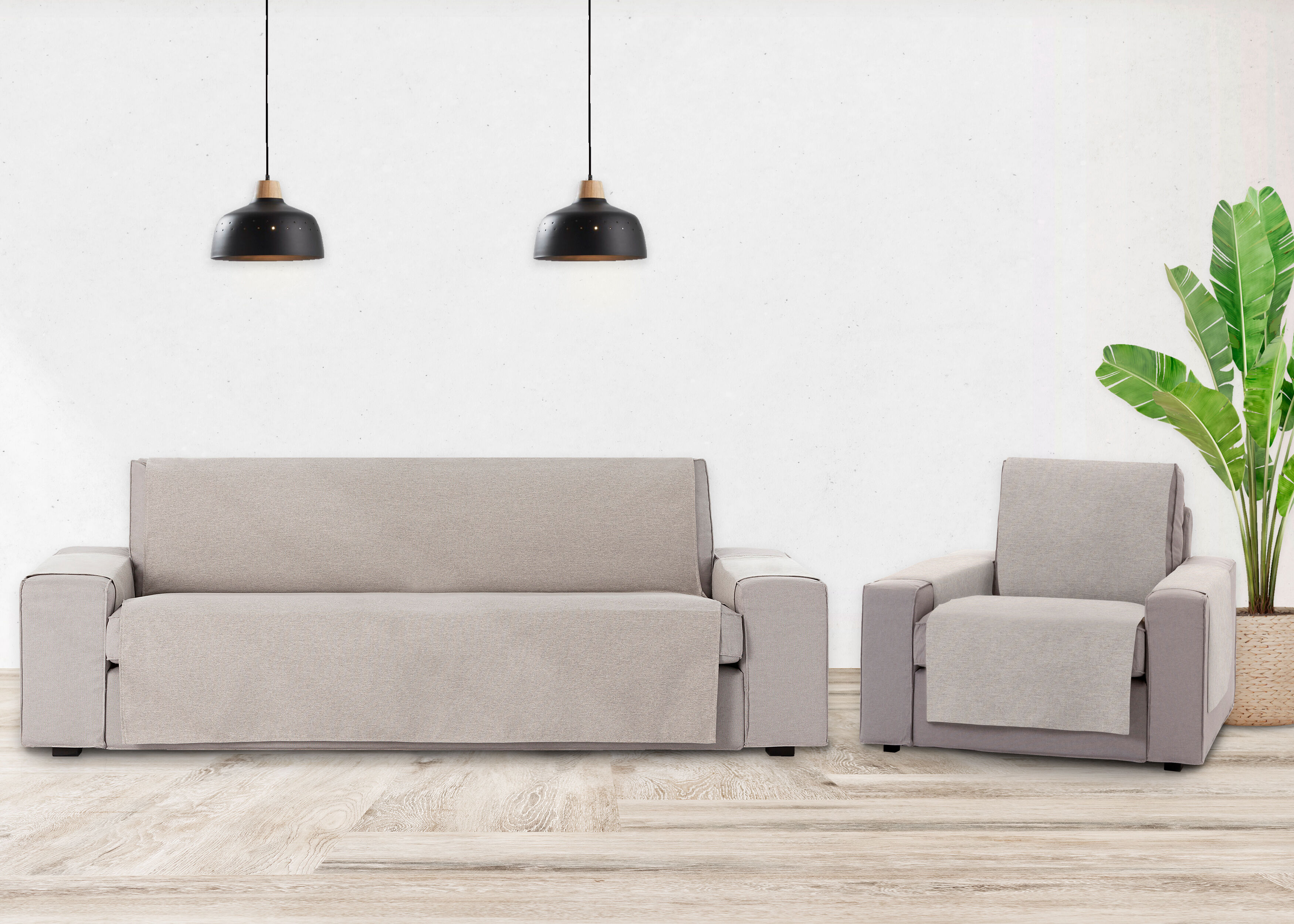 Vipalia Protector Cubre Sof&aacute; 2 Plazas Color Beige Modelo Brisa, , large Imagen numero 4