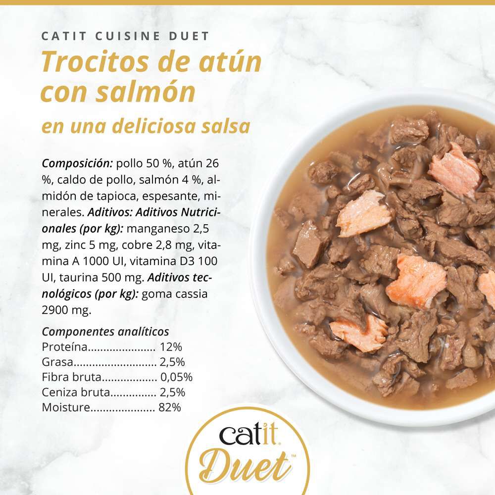 Catit Cuisine Duet At&uacute;n con Salm&oacute;n, 75g, , large Imagen numero 3