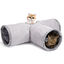 Nobleza Tunel para Gatos en Gamuza, Túnel de 3 vías para Interiores con 1 Agujeros y Bola suspendida Juguetes para Gatos, Tunel Plegable para Mascotas Juguete para Gato Gatito Conejo Hurones (Gris), , large indicador imagen numero 1