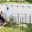 PawHut Parque para Perros de 8 Paneles de 100 cm de Altura, Vallas para Perros de Acero Resistente Plegable, con Puerta, para Interior y Exterior, Negro, , large indicador imagen numero 2
