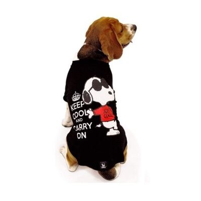 Zooz pets snoopy camiseta negra para perros