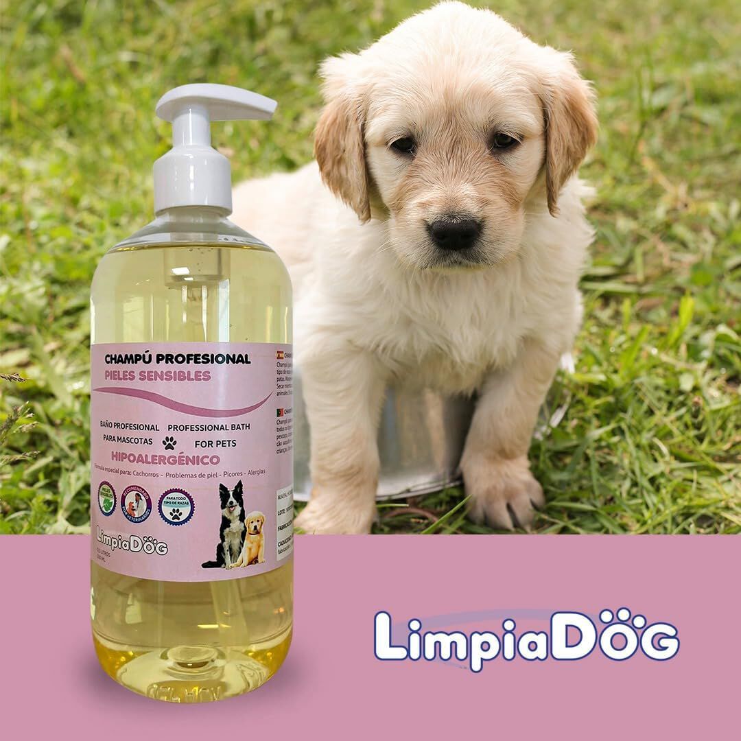 LIMPIADOG Champu para Perros Pieles sensibles Suave hipoealergenico, para Todas Las Razas y Edades con dosificador 5 Litros, , large Imagen numero 7
