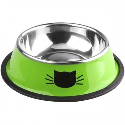 Edipets Comedero Verde de Acero inoxidable para gatos, , large Imagen numero 1