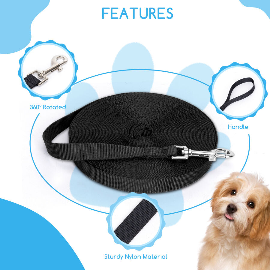 Nobleza Correa de Adiestramiento para Perros, 5 m/10 m/15 m para Perros Grandes y Peque&ntilde;os, para Mascota Camping Paseo Entrenamiento, , large Imagen numero 2