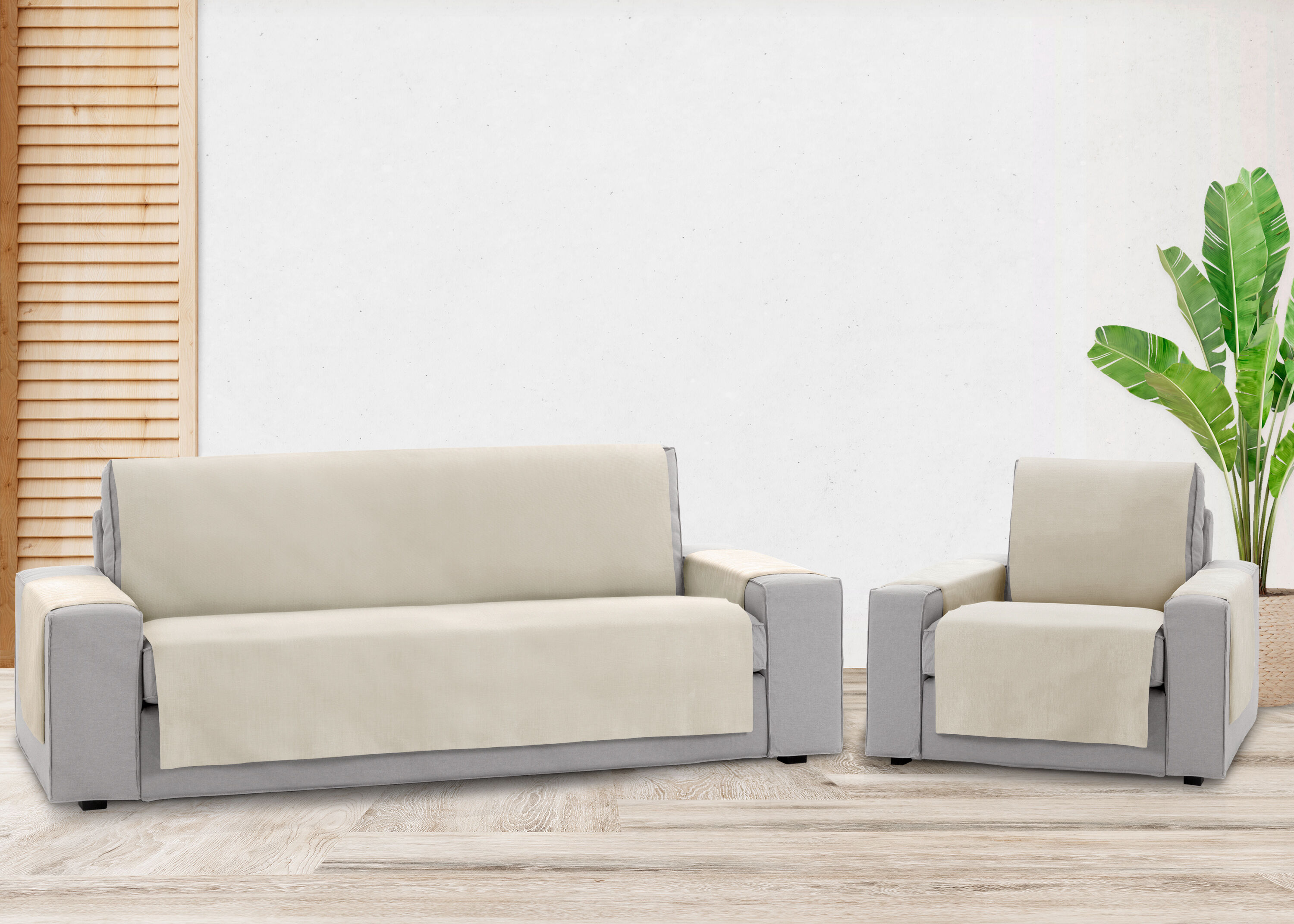 Protector Cubresofa Sofa Royale 115 cm. Color Lino. 2 plazas (120-170 cm), , large Imagen numero 3