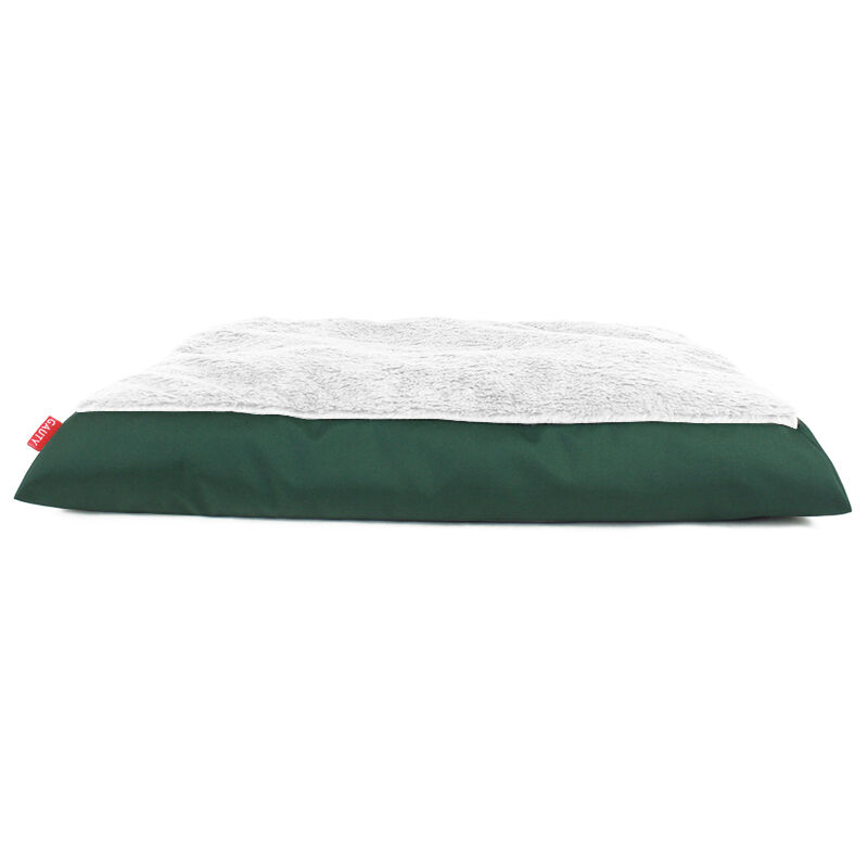 Gauty Cama Redonda para Perros y Gatos  Tela Impermeable y pelo - Verde y blanco, , large Imagen numero 1