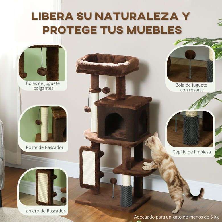 PawHut Árbol Marrón para Gatos thumbnail