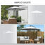 Outsunny Toldo de Recambio de Sombrilla de 3 m Toldo de Repuesto para Sombrilla de Patio con Ventilación Superior Cubierta de Repuesto para Parasol de Poliéster para Exteriores Blanco, , large indicador imagen numero 4
