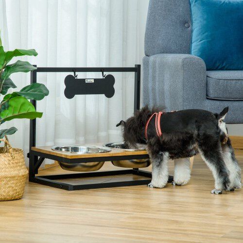 PawHut Comedero Elevado Ajustable para perros, , large Imagen numero 2