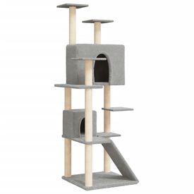 VidaXL Rascador Todo en Uno color gris para gatos