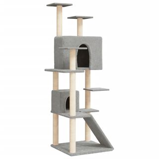 VidalXL Rascador Todo en Uno color gris para gatos