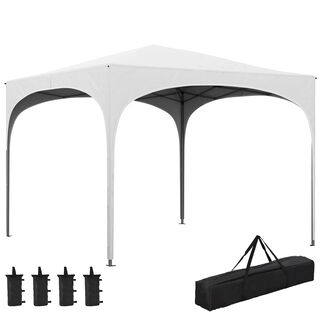 Outsunny Carpa Plegable blanco para jardin