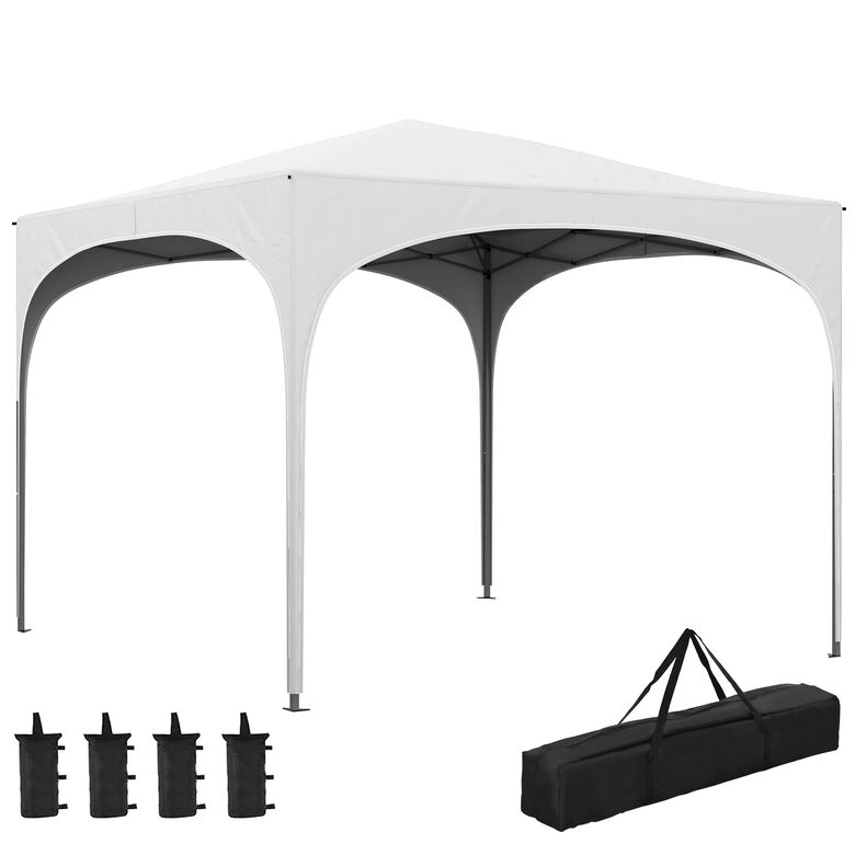 Outsunny Carpa Plegable blanco para jardin thumbnail