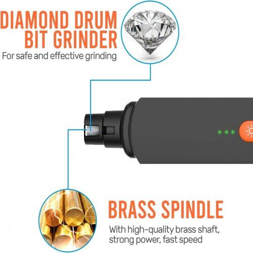 Edipets lima de uñas eléctrica negra para perros thumbnail