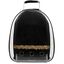 Mochila para transporte de mascotas gato, perro o aves Transportín de plástico rígido y tela, , large indicador imagen numero 2