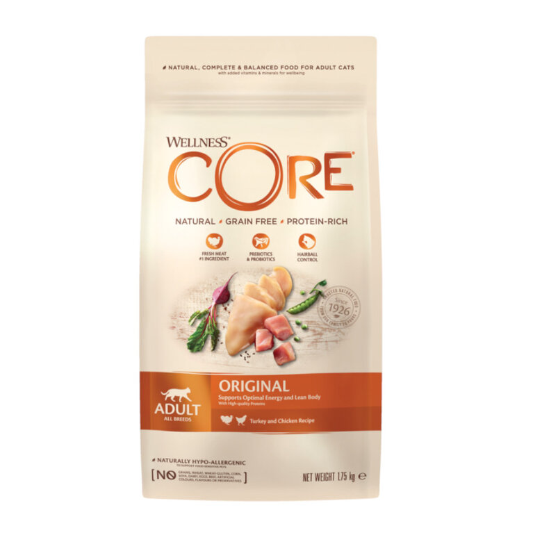 4 kg Wellness Core Adult Pollo y Pavo pienso para gatos