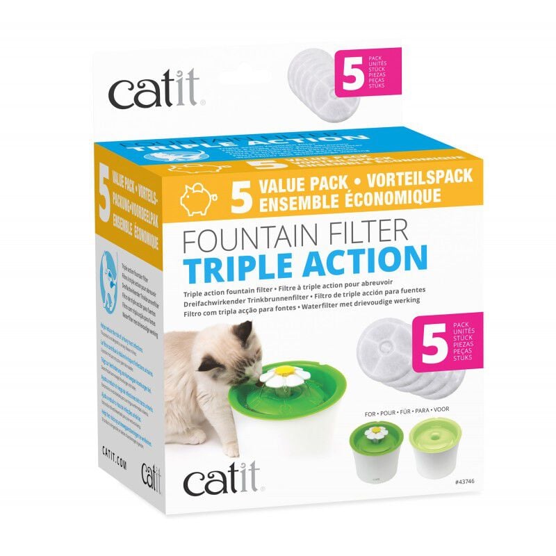 Catit Filtro de Triple Acción de Fuentes para gatos