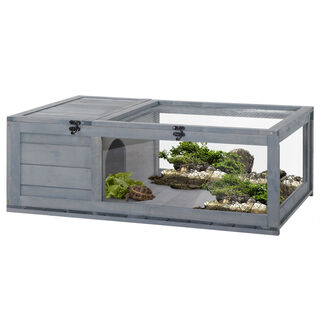 PawHut Casa para Tortugas Gris