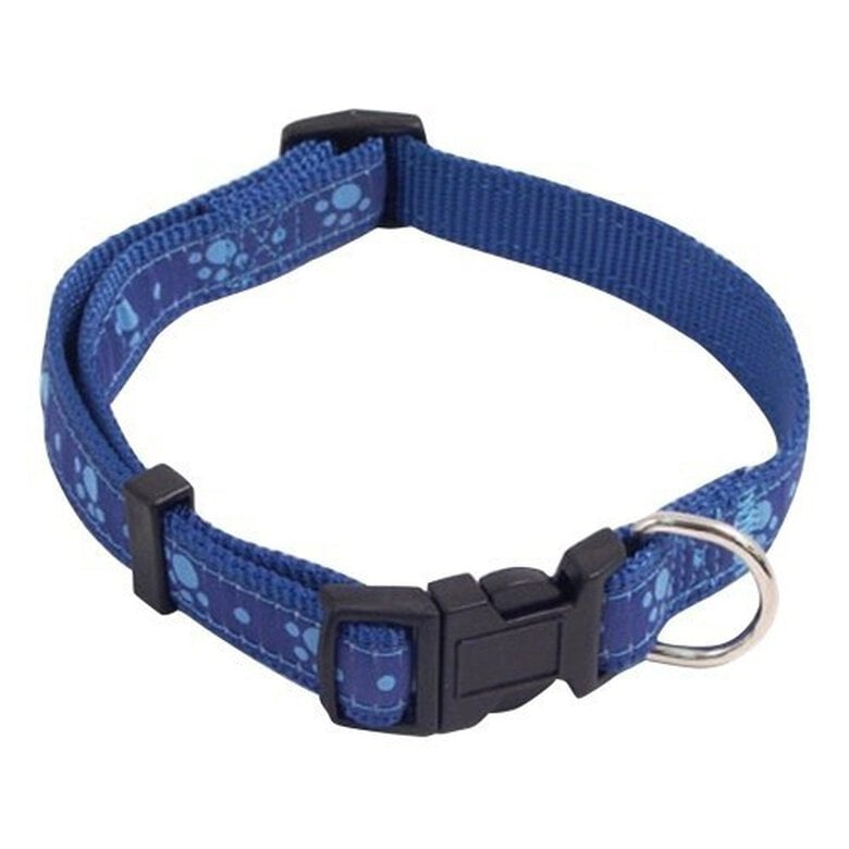 Collar ajustable Rosewood Wag N Walk color Azul/Huellas, , large image number null