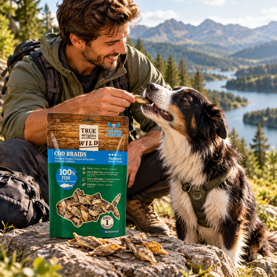 70 g. True Origins Trenzas Piel Bacalao Snack para perros, , large Imagen numero 1