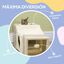 PawHut Túnel para Gatos de Interior Tubo de Juguete para Gatos Plegable con Múltiples Entradas Casetas de Sisal y Bola Colgante 98x30x30 cm Crema., , large indicador imagen numero 5
