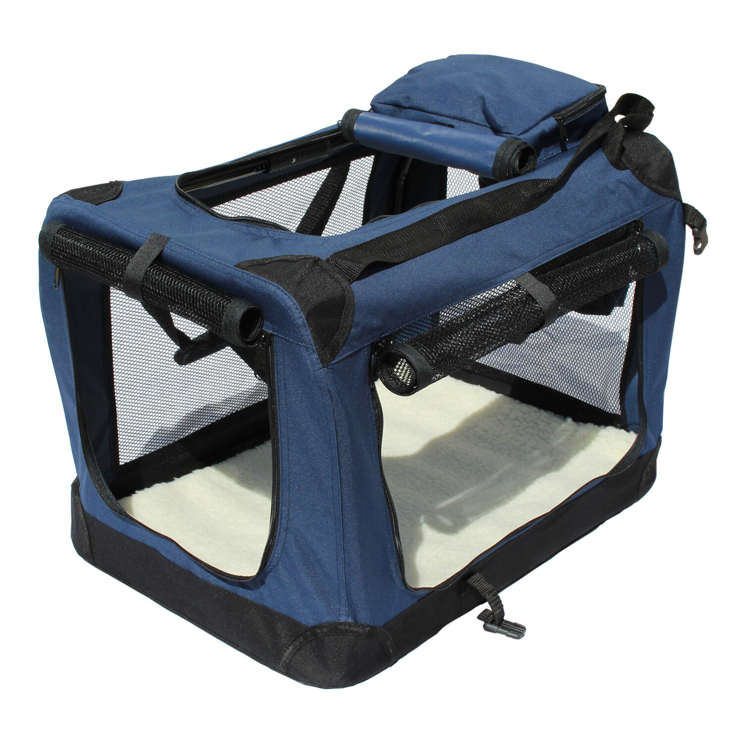 Transportin para perros plegable Yatek de entradas laterales y superiores con alta visibilidad, confort y seguridad para tu mascota, talla XXL (91,4 x 63,5 x 63,5 cm), , large Imagen numero 11