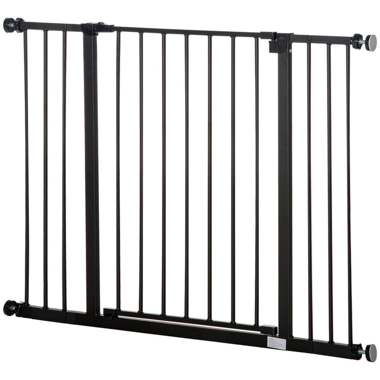 PawHut Barrera de Seguridad Negro