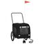 vidaXL Remolque de bicicleta para perros hierro y tela Oxford negro, , large indicador imagen numero 5