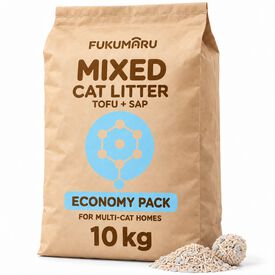 FUKUMARU Arena de Tofu Mixta (SAP) 10 kg Formato Econ&oacute;mico &ndash; Saco Ahorro para Hogares Multigato