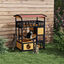PawHut Caseta para Gatos de Madera 84x60x116 cm Casa para Gatos de 4 Niveles Refugio para Gatos con Puente Colgante Balcón y Techo Asfáltico Natural, , large indicador imagen numero 2