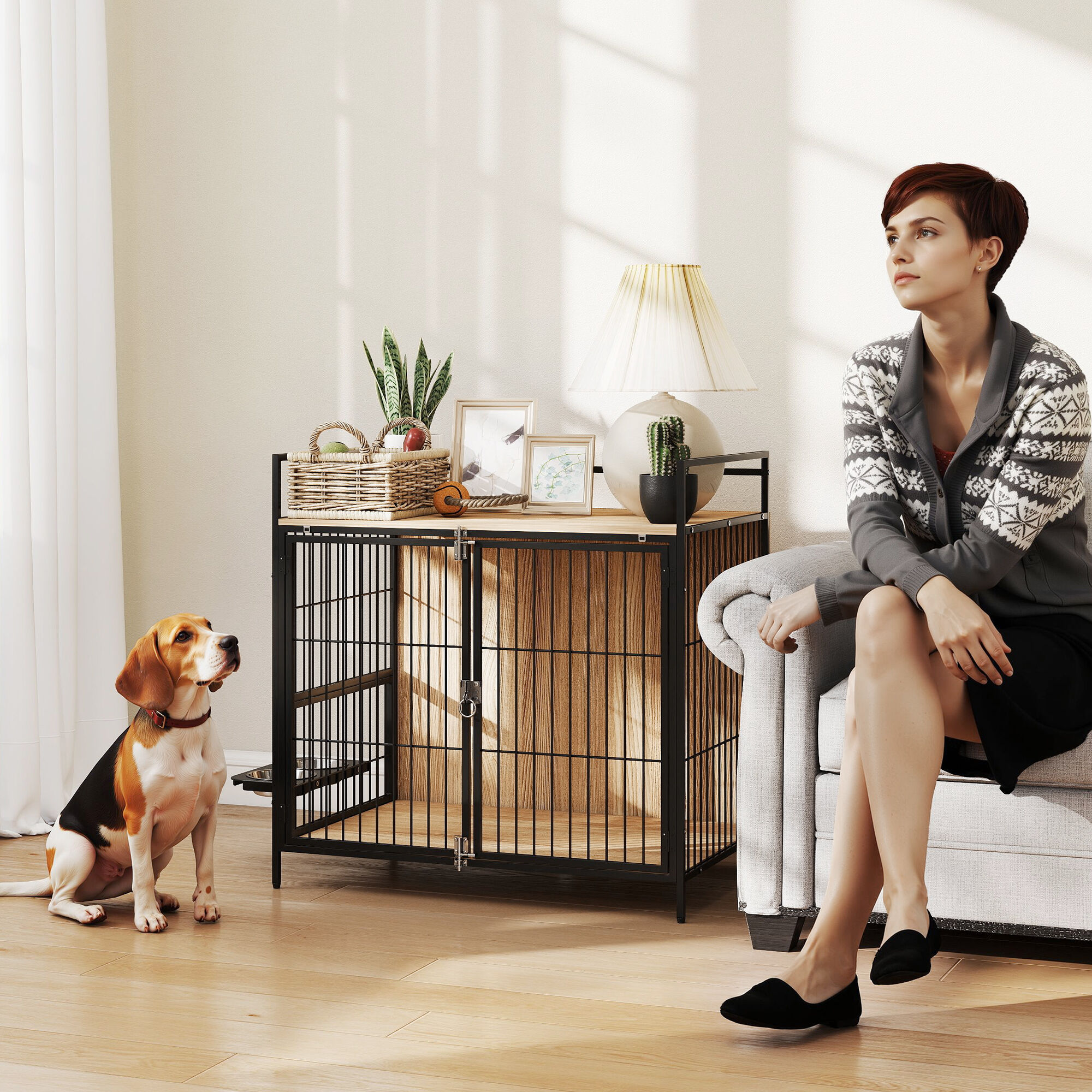 PawHut Jaula Roble para perros thumbnail