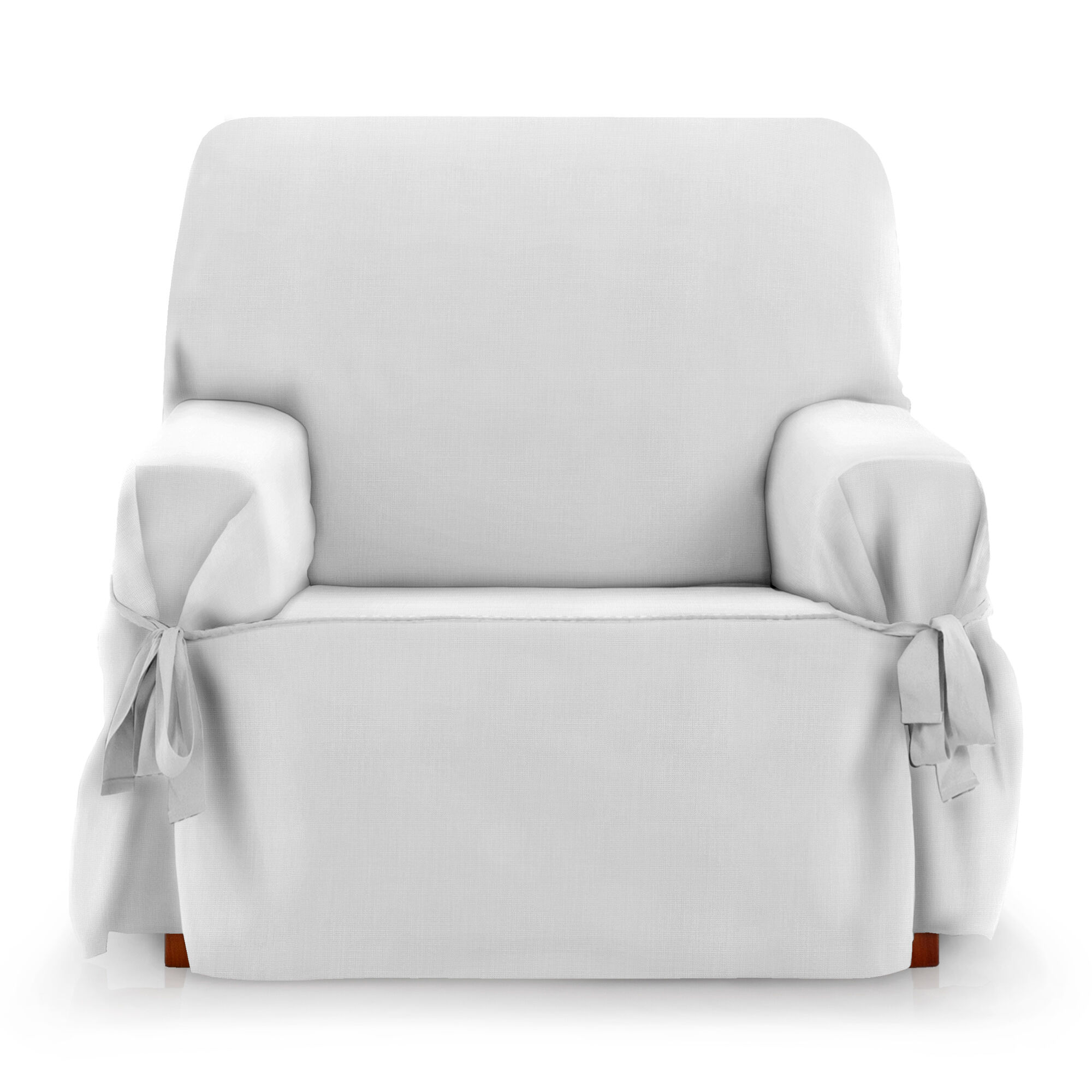 Protector Funda Sofa 2 Plazas con lazos. Color Gris. 2 plazas (120 - 180 cm), , large Imagen numero 5