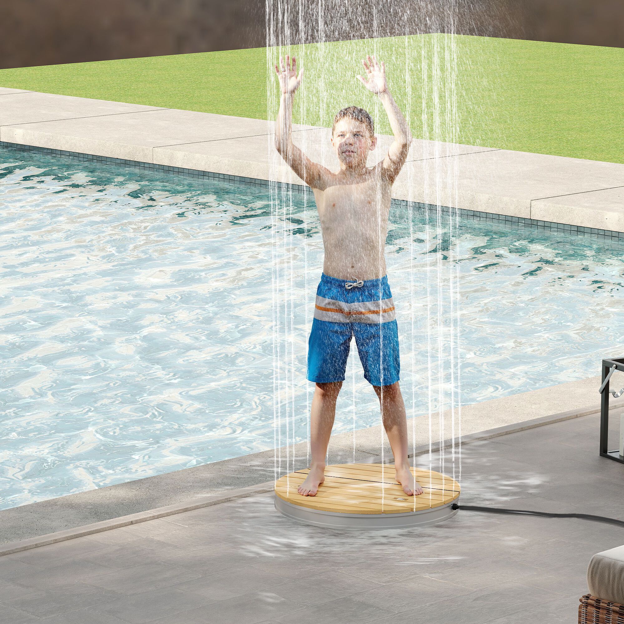 Outsunny Kit Ducha Portátil Madera Natural thumbnail