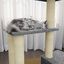 Vidaxl rascador con casa gris para gatos, , large indicador imagen numero 3