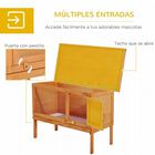 Conejera PawHut grande de patas elevadas color Madera, , large image number null
