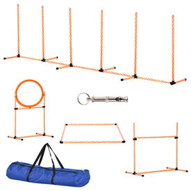 PawHut Juego de Agilidad Naranja