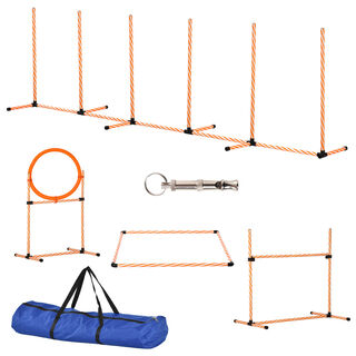 PawHut Juego de Agilidad Naranja
