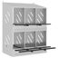 vidaXL Nido para gallinas con 4 compartimentos plateado galvanizado, , large indicador imagen numero 21