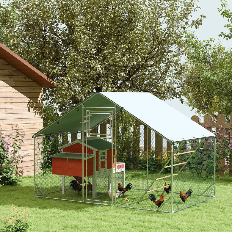 PawHut Gallinero Exterior Plata thumbnail