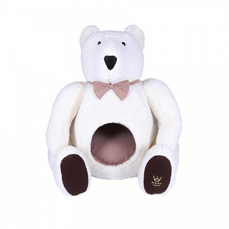Cama de oso Woof para perros color Blanco, , large image number null