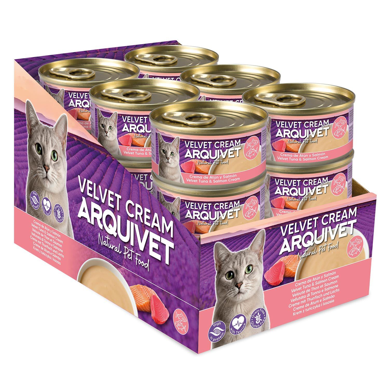 Crema de At&uacute;n y Salm&oacute;n - Velvet Cream para gatos - 80g, , large Imagen numero 4