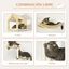 PawHut Estantes para Gatos 3 Piezas Juego de Estantes de Escalada para Gatos Muebles de Pared para Gatos con Caseta Hamaca Plataformas y Poste de Sisal Roble, , large indicador imagen numero 5