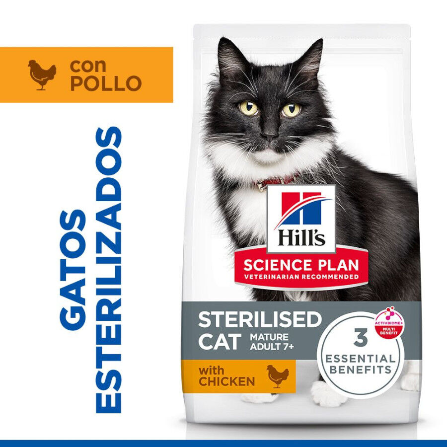 1.5 kg Hill's Science Plan Sterilised Mature Adult Pollo pienso para gatos, , large Imagen numero 2