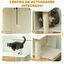 PawHut Mueble Arenero Roble y Blanco, , large indicador imagen numero 5