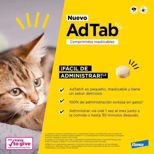 AdTab Comprimidos Masticables para gatos, , large image number null