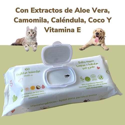 Peppo And PetsToallitas Húmedas Limpiadoras Para Perros Y Gatos thumbnail