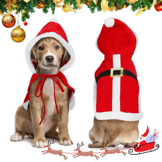 Nobleza Ropa de Navidad Papá Noel para perros pequeños y gatos