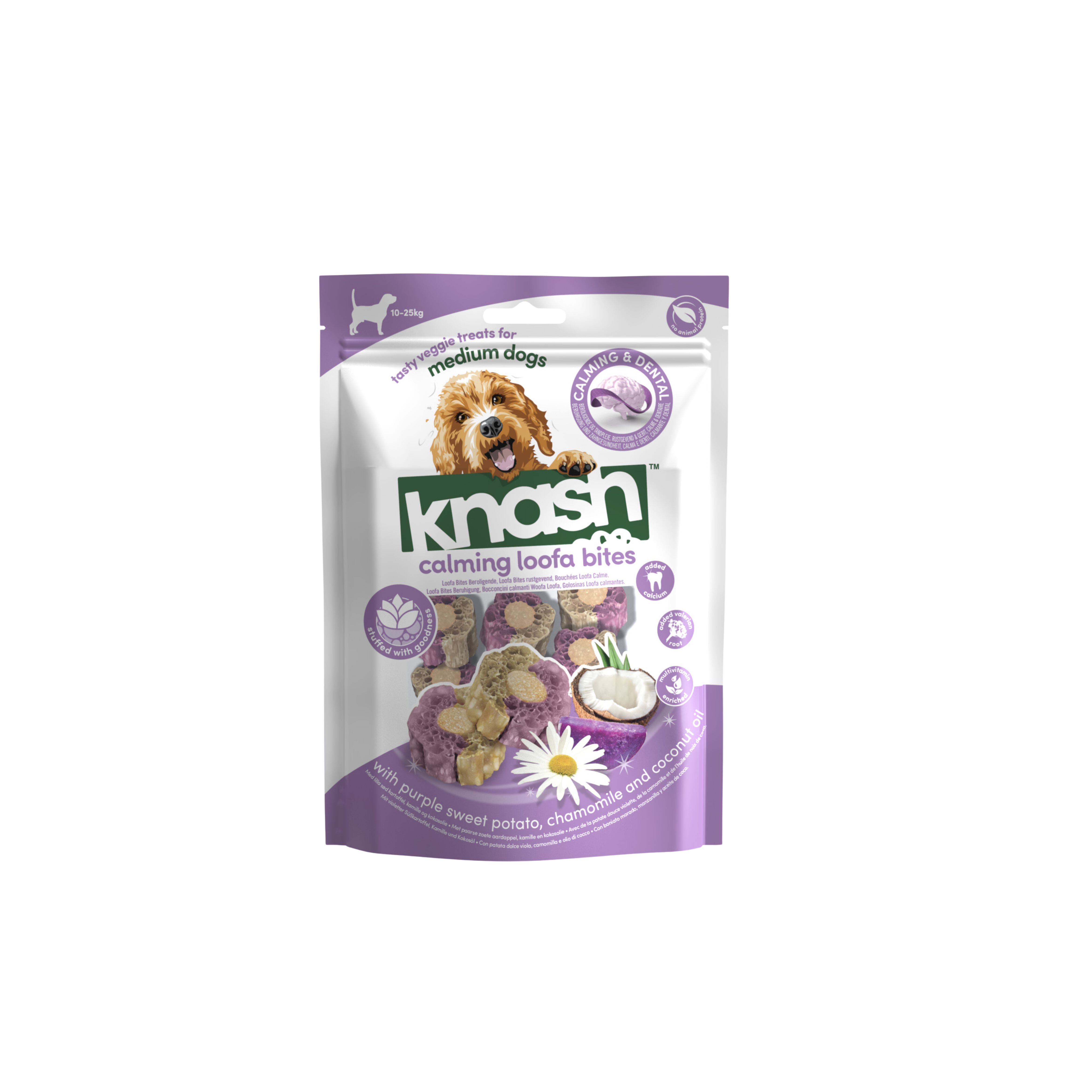 KNASH BITES CALMING DE CAMOMILA, BONIATO  Y COCO 2 boslas x 100 g, , large Imagen numero 3